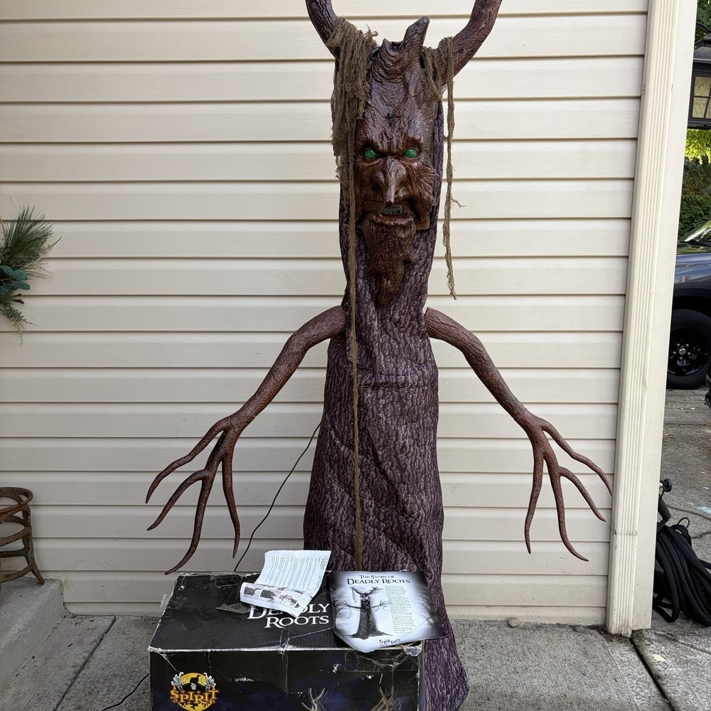 Spirit Halloween 2017 Deadly Roots Animatronic In Box Yard Decor Retired HTF